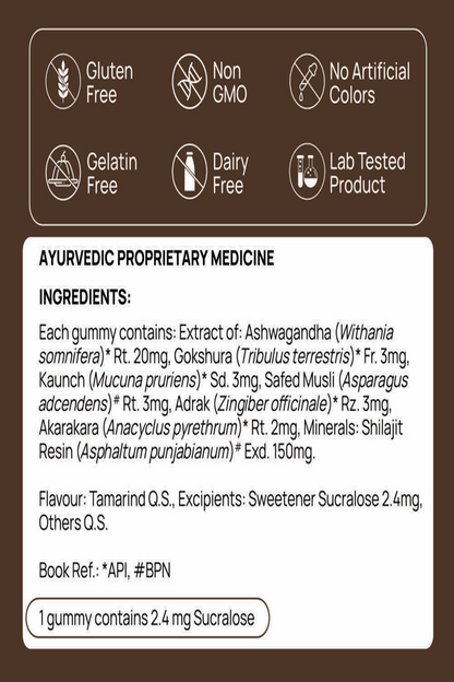 Shilajit Gold Gummies - Pure Himalayan Energy Supplement